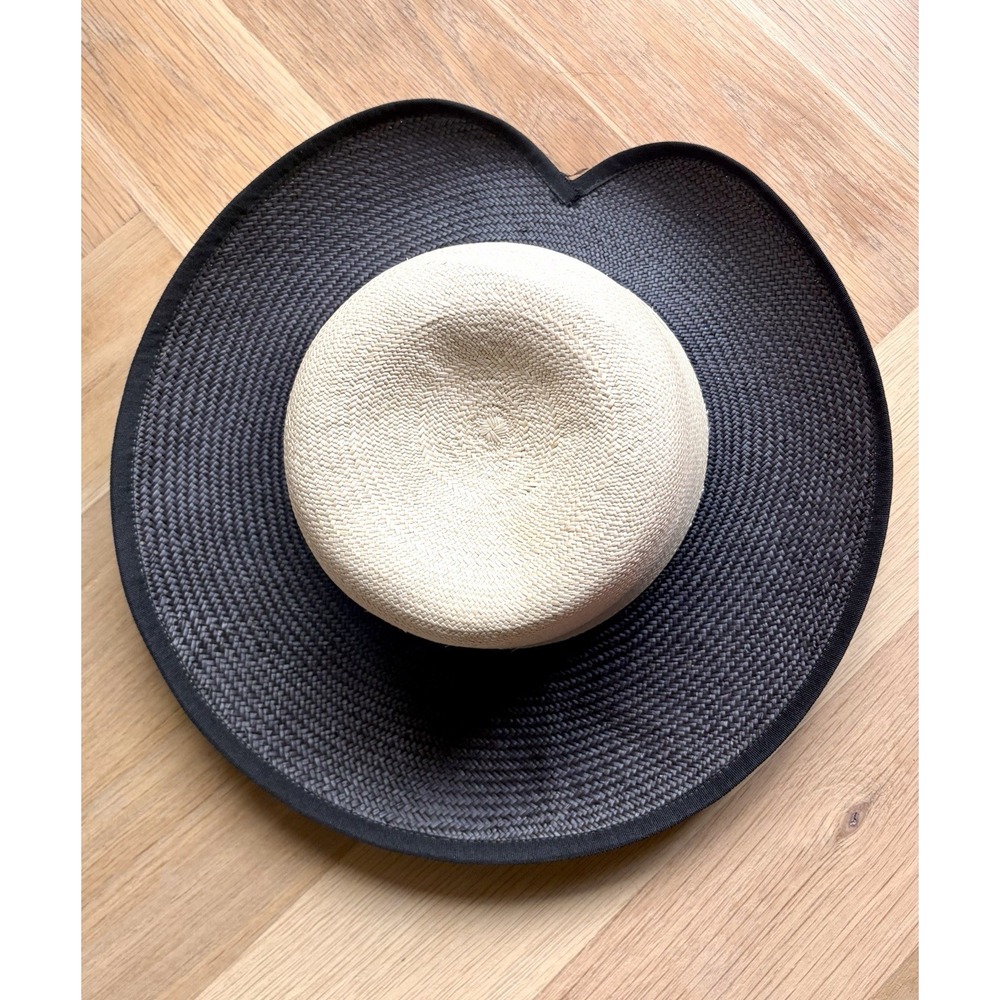 Montecristi Genuine Panama Hat Two Toned Handmade Toquilla Straw - Picture 5 of 7